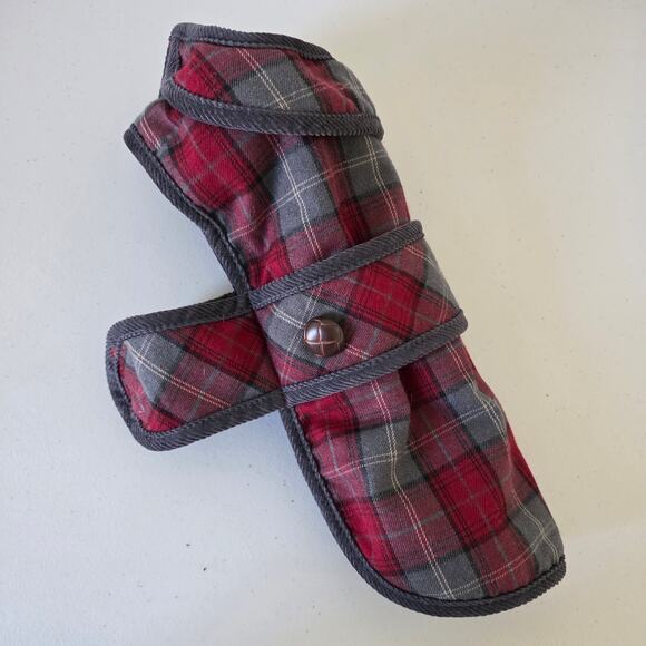WAG n WOOF Red Gray Plaid Dog Coat Jacket with Fleece Lining Size Small - Picture 2 of 10
